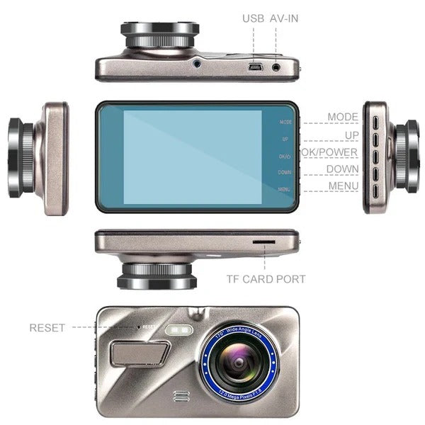 [Hometech] Dual Front & Rear Dash Cam with Night Vision 1080p HD
