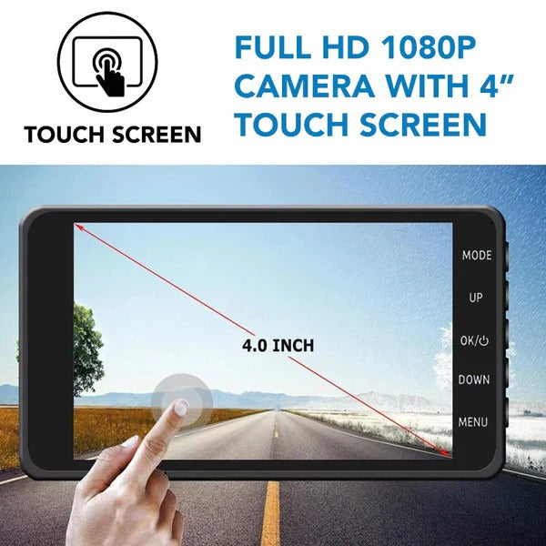 [Hometech] Dual Front & Rear Dash Cam with Night Vision 1080p HD
