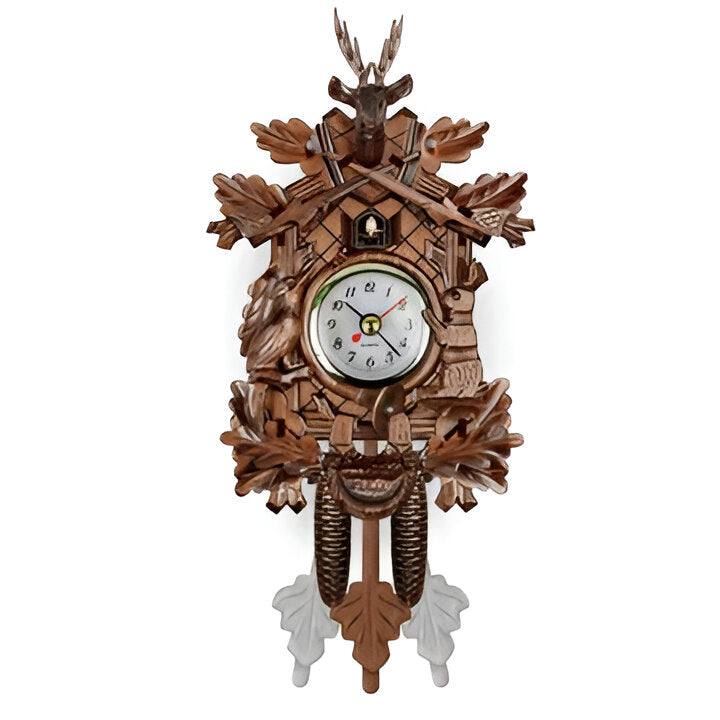 [Hometech] MDF Cuckoo Wall Clock with Carved-Style Details