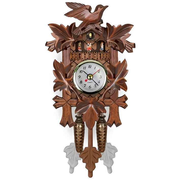 [Hometech] MDF Cuckoo Wall Clock with Carved-Style Details