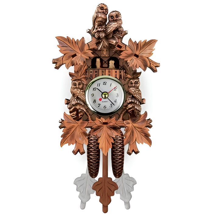 [Hometech] MDF Cuckoo Wall Clock with Carved-Style Details