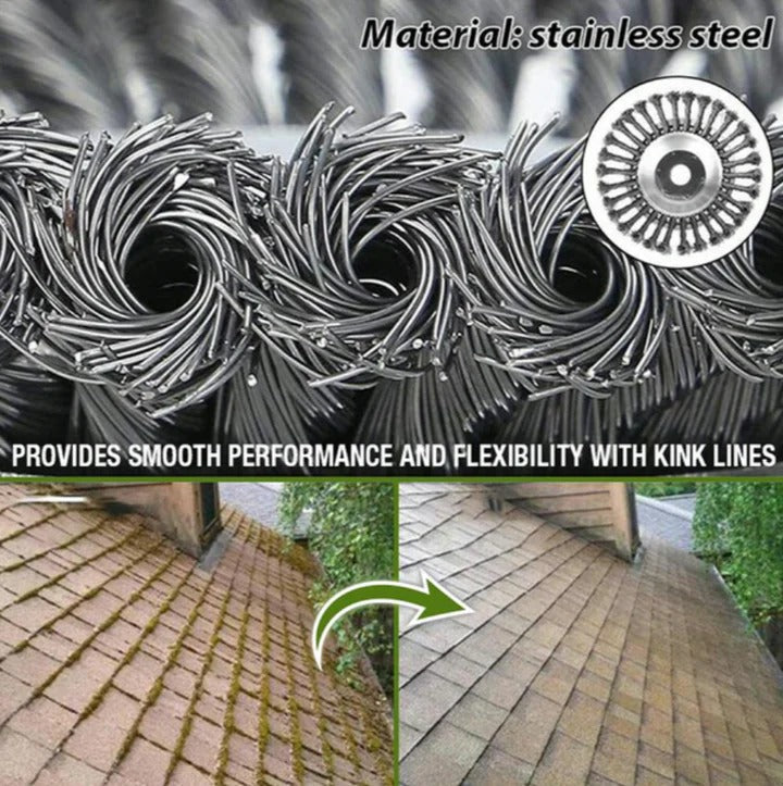 [Hometech] Heavy Duty Carbon Steel Weed Brush for Grass and Pavement