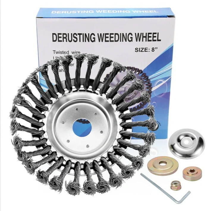 [Hometech] Heavy Duty Carbon Steel Weed Brush for Grass and Pavement