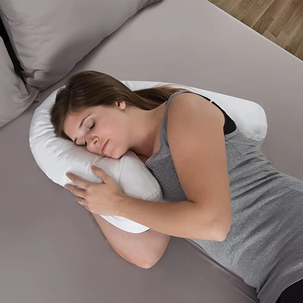 [Hometech] Ergonomic Side Sleeper Pillow – Soft Memory Foam with Ear Hole Support