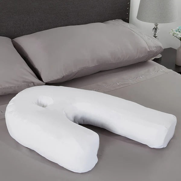 [Hometech] Ergonomic Side Sleeper Pillow – Soft Memory Foam with Ear Hole Support