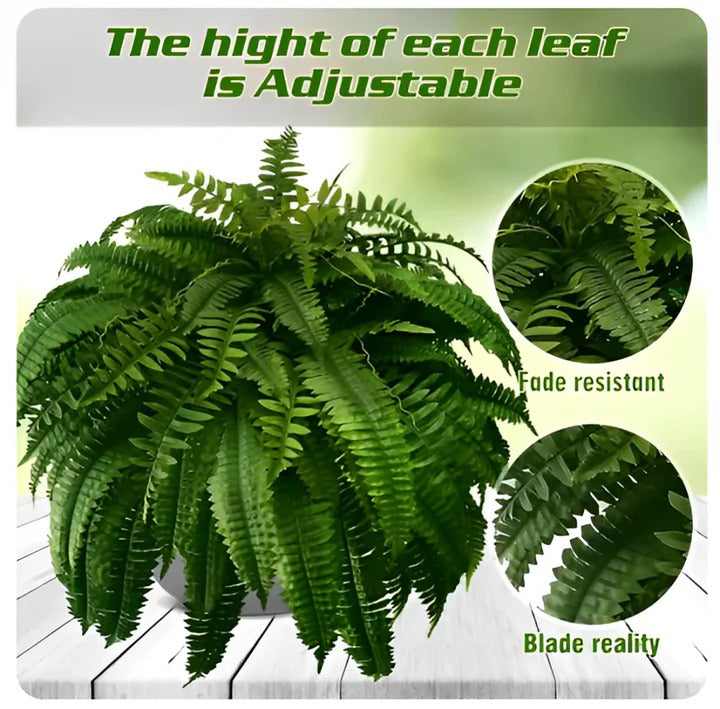 [Hometech] Decorative Artificial Boston Fern for Porch and Balcony Display