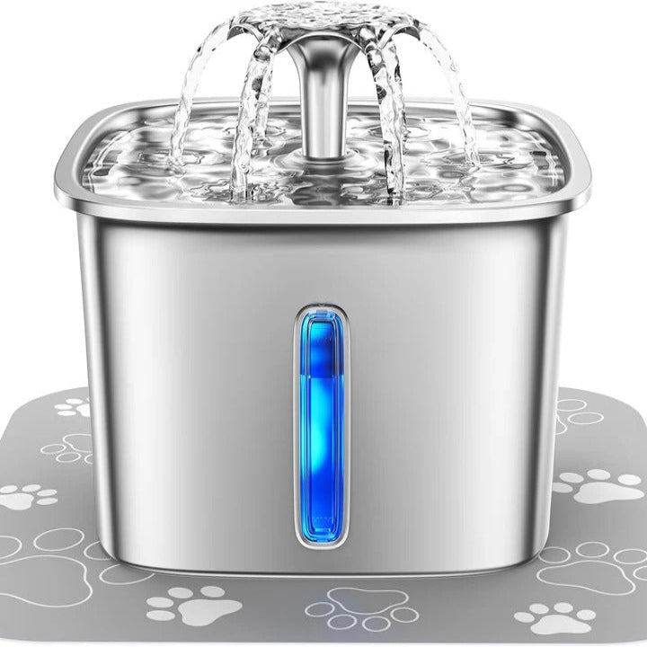 [Hometech] Automatic Stainless Steel Pet Water Fountain for Cats and Dogs