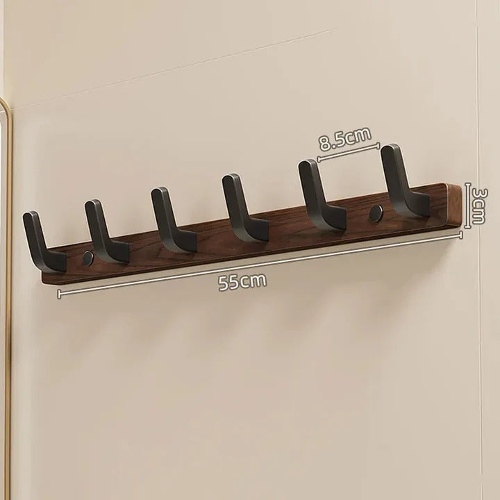 [Hometech] Decorative Wall-Mounted Wood and Metal Coat Organizer