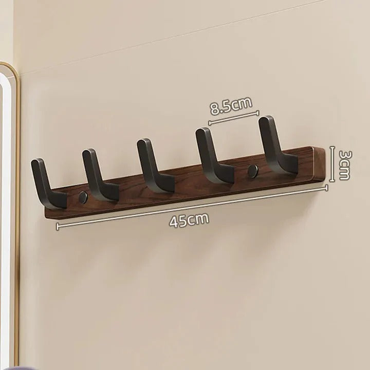 [Hometech] Decorative Wall-Mounted Wood and Metal Coat Organizer