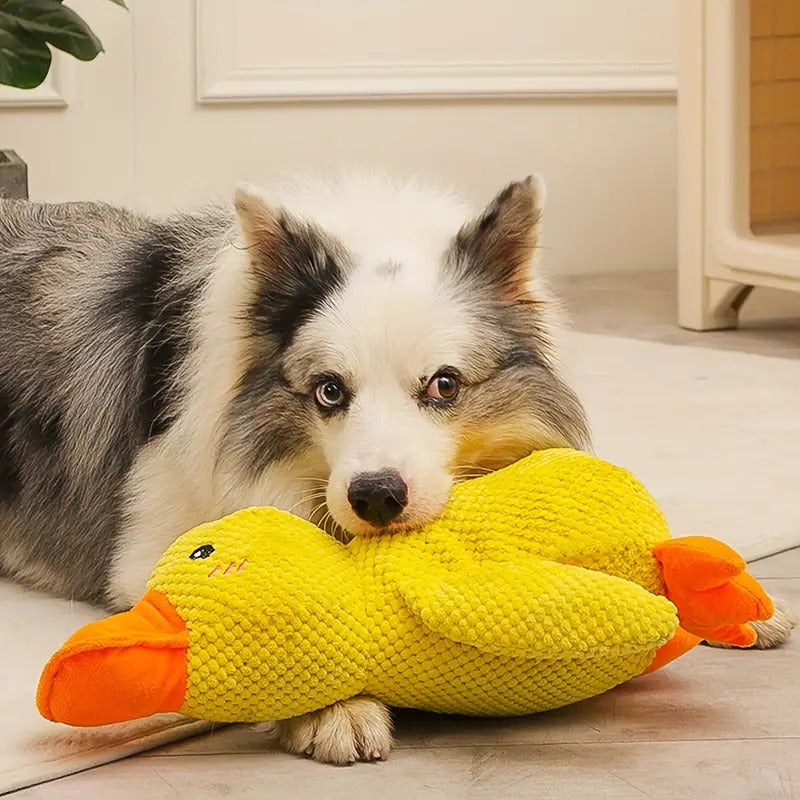 [Hometech] Soft Plush Duck Toy – Comforting Play Companion for Dogs