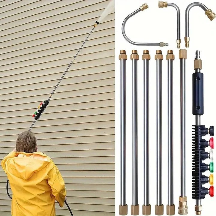 [Hometech] Telescoping Pressure Washer Wand Kit – Fits 4000 PSI Systems