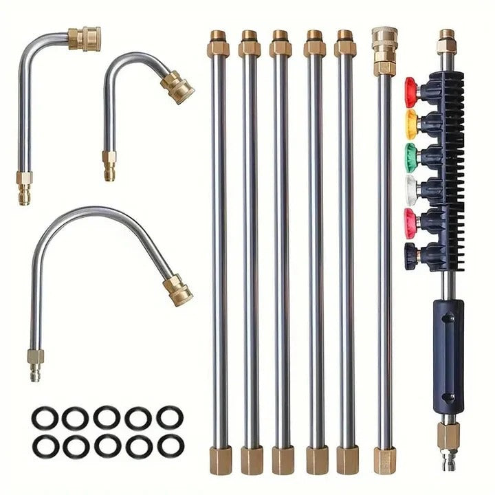 [Hometech] Telescoping Pressure Washer Wand Kit – Fits 4000 PSI Systems