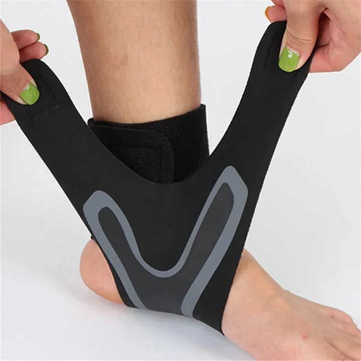 [Hometech] Adjustable Ankle Support Wrap - Compression Sleeve for Stability