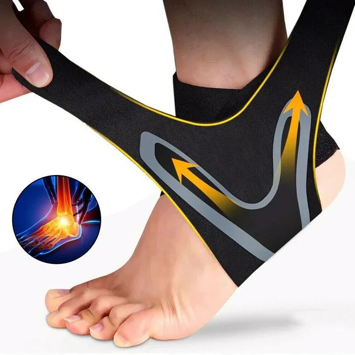 [Hometech] Adjustable Ankle Support Wrap - Compression Sleeve for Stability