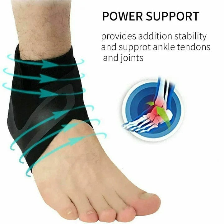 [Hometech] Adjustable Ankle Support Wrap - Compression Sleeve for Stability
