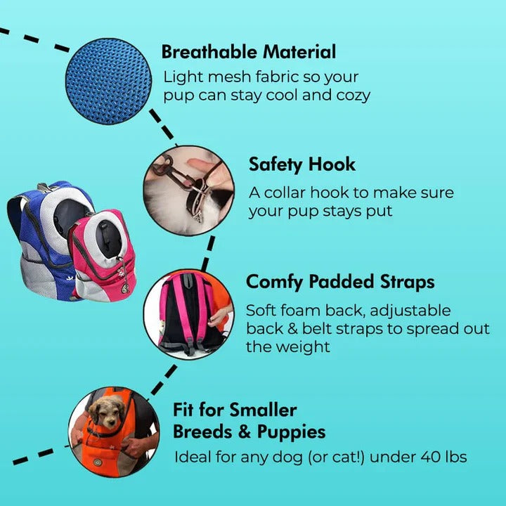 [Hometech] Front Facing Dog Carrier Backpack For Pets