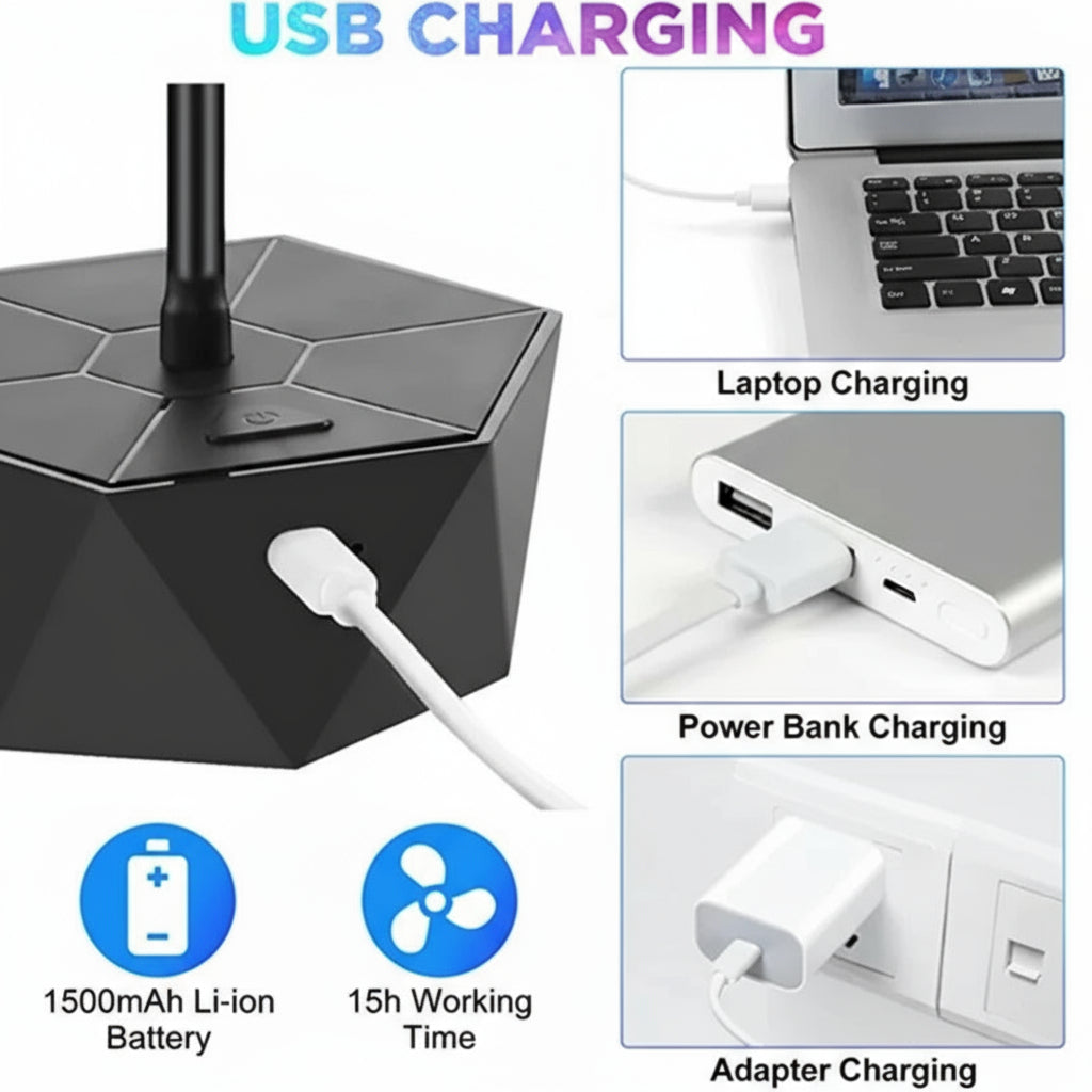 [Hometech] Battery Powered Fly Deterrent Fan for Picnic Tables