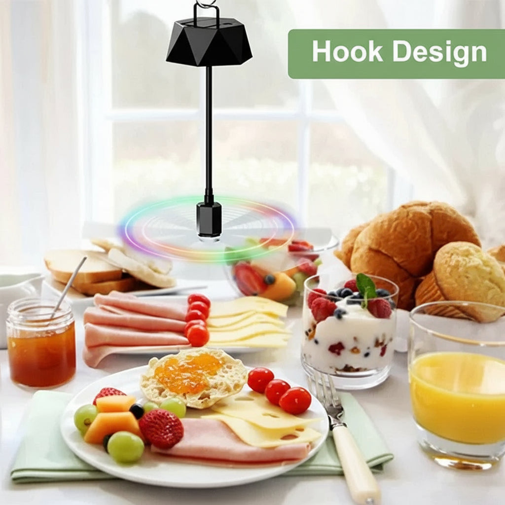 [Hometech] Battery Powered Fly Deterrent Fan for Picnic Tables