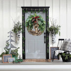 [Hometech] Bohemian Style Christmas Wreath with Handmade Vine and Dried Floral Décor