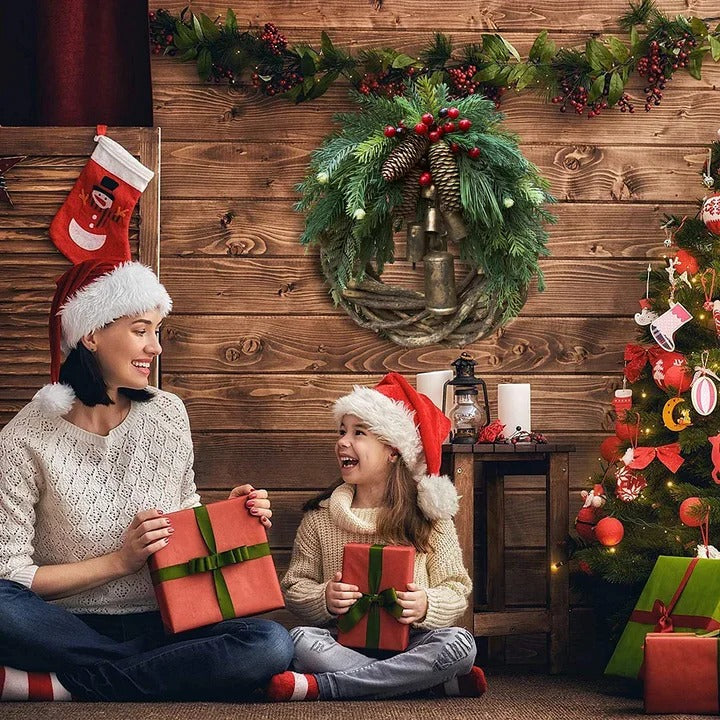 [Hometech] Bohemian Style Christmas Wreath with Handmade Vine and Dried Floral Décor