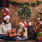 [Hometech] Bohemian Style Christmas Wreath with Handmade Vine and Dried Floral Décor