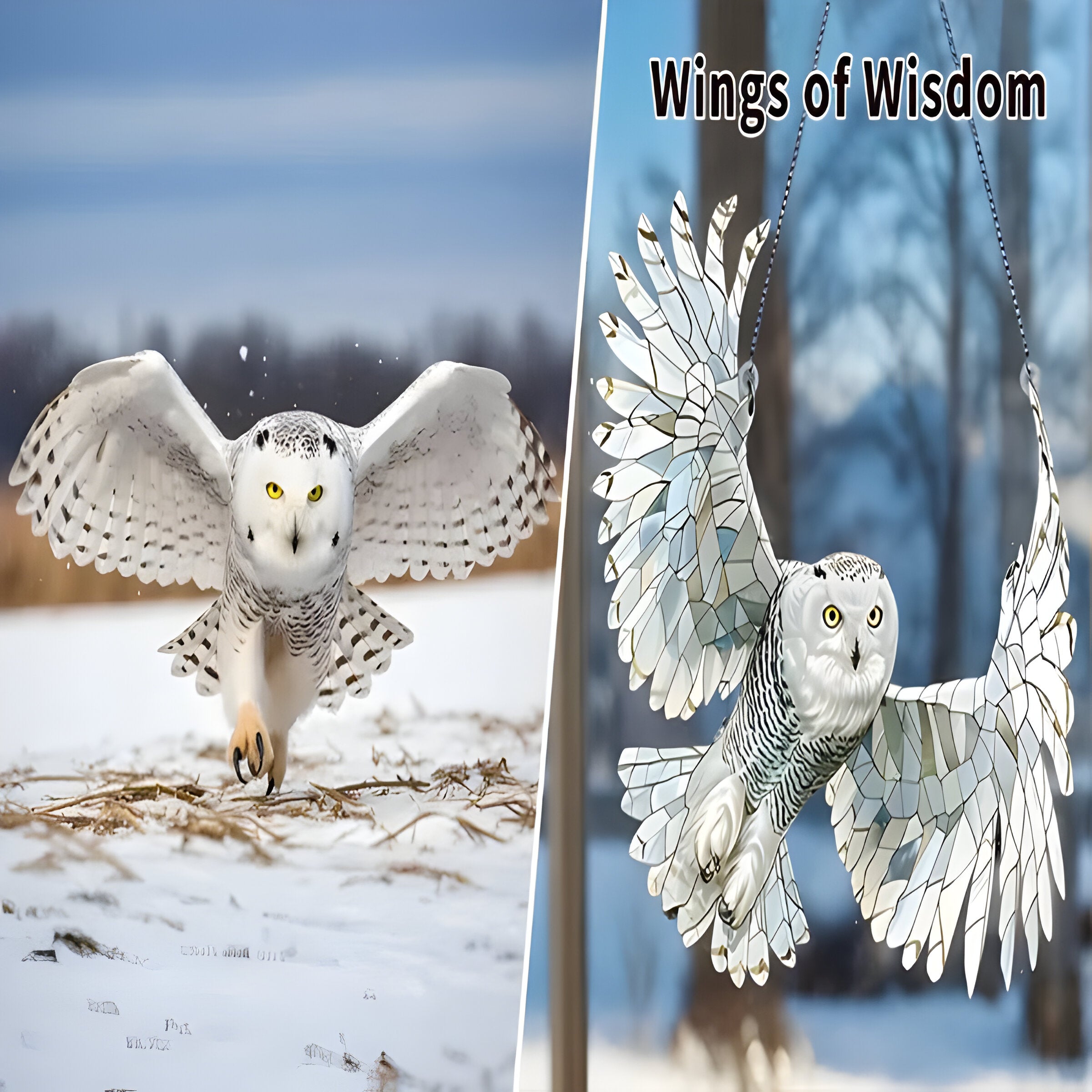 [Hometech] Stained Glass Style Hummingbird Window Panel Suncatcher