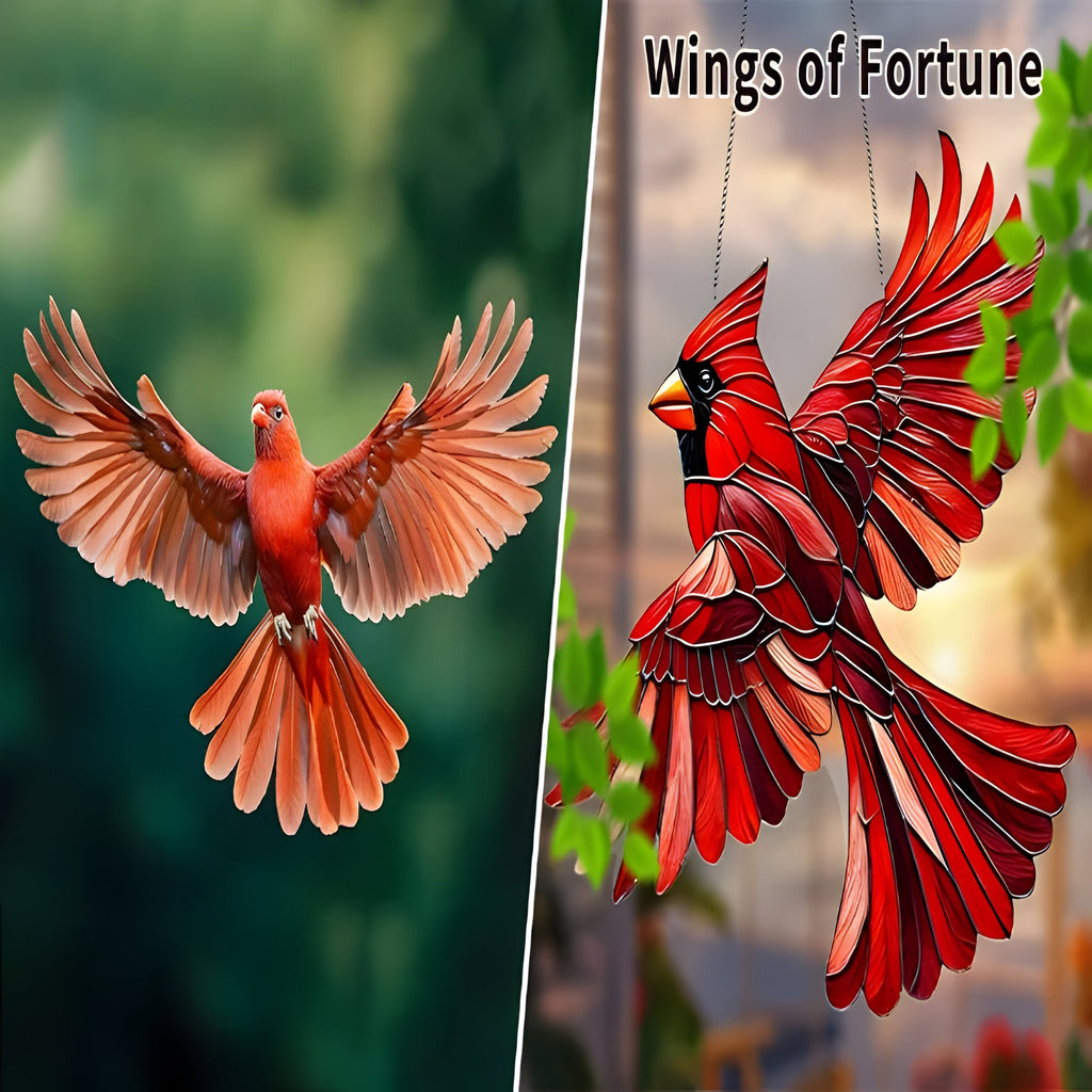 [Hometech] Stained Glass Style Hummingbird Window Panel Suncatcher