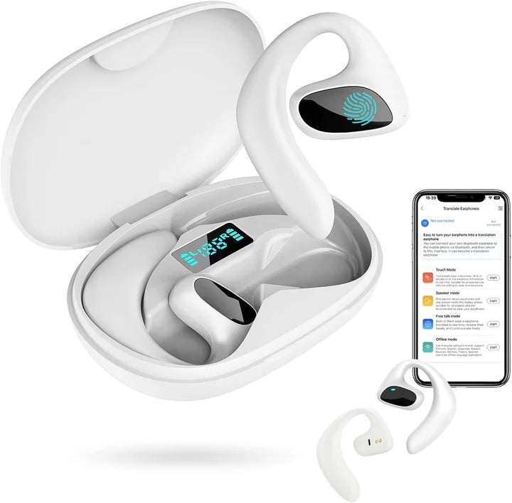 [Hometech] Smart Wireless Translator Earbuds for Travel and Business