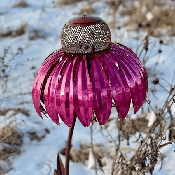 [Hometech] Outdoor Coneflower Bird Feeder with Durable Metal Seed Dish
