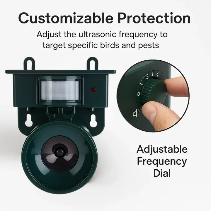 [Hometech] Outdoor Solar-Powered Motion-Activated Bird Deterrent Sound Device
