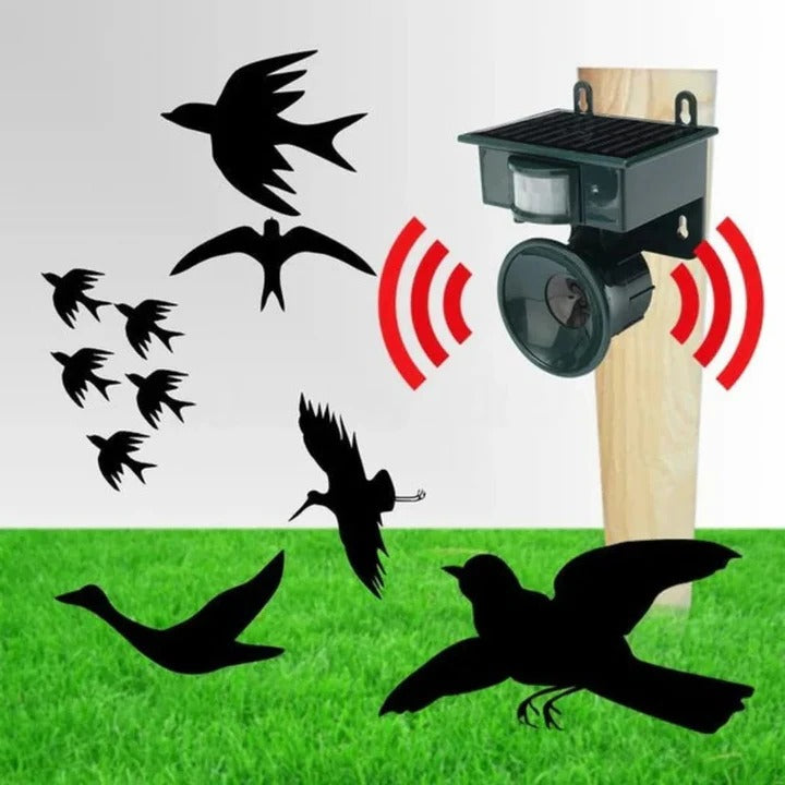 [Hometech] Outdoor Solar-Powered Motion-Activated Bird Deterrent Sound Device