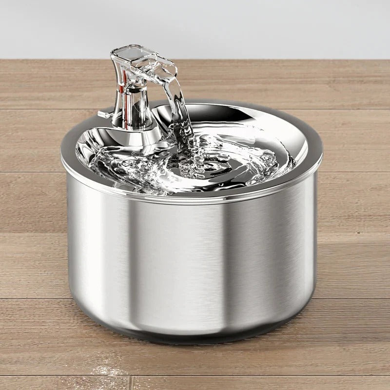 [Hometech] Stainless Steel Cat Water Fountain with Filter and Sensor