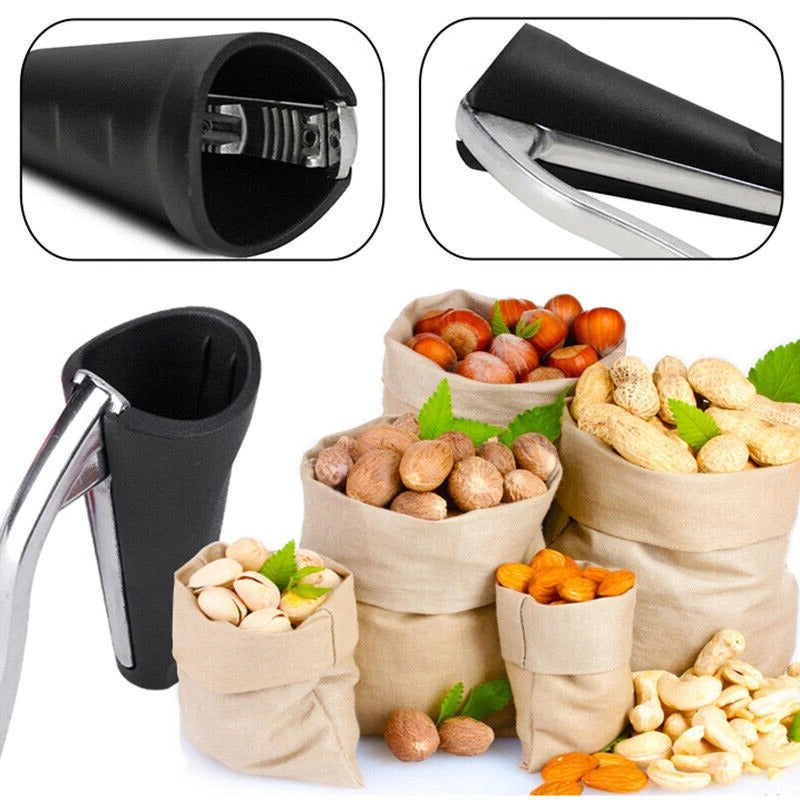 [Hometech] Stainless Steel Nutcracker Tool with Non-Slip Handles