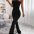 [Hometech] Casual Summer Jumpsuit-Style Pants for Women with Adjustable Waist, Slim Fit