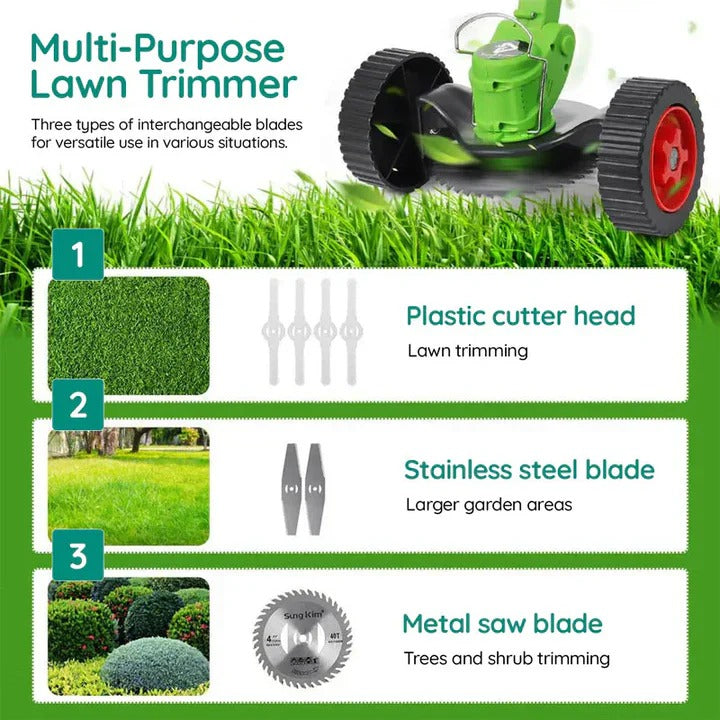 [Hometech] Cordless Electric Grass Trimmer and Lawn Edger