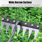 [Hometech] Carbon Steel Garden Weeding Rake, Hand Tool