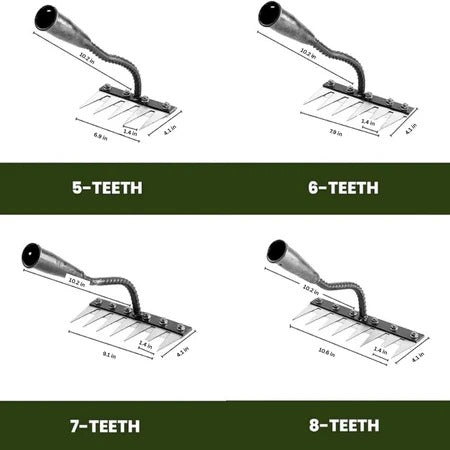 [Hometech] Carbon Steel Garden Weeding Rake, Hand Tool