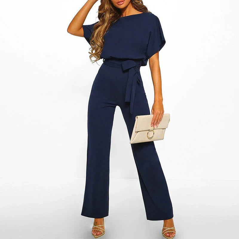 [Hometech] Women's Jumpsuit Outfit, Solid Color Jumpsuit