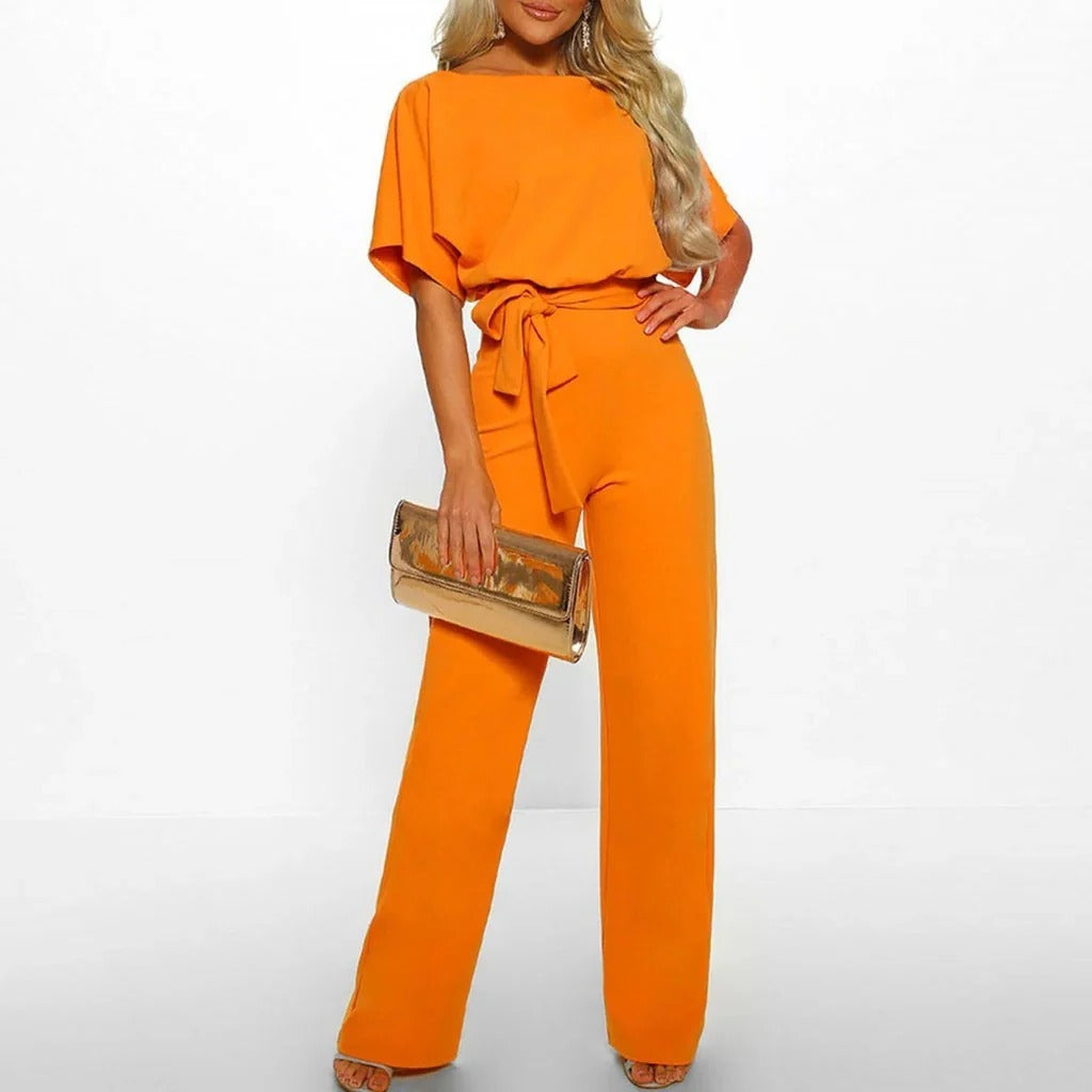 [Hometech] Women's Jumpsuit Outfit, Solid Color Jumpsuit