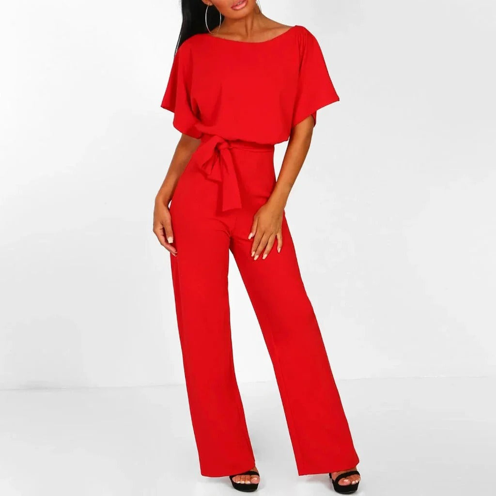 [Hometech] Women's Jumpsuit Outfit, Solid Color Jumpsuit