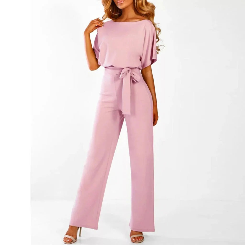 [Hometech] Women's Jumpsuit Outfit, Solid Color Jumpsuit