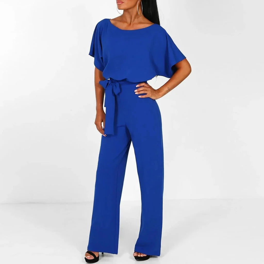 [Hometech] Women's Jumpsuit Outfit, Solid Color Jumpsuit
