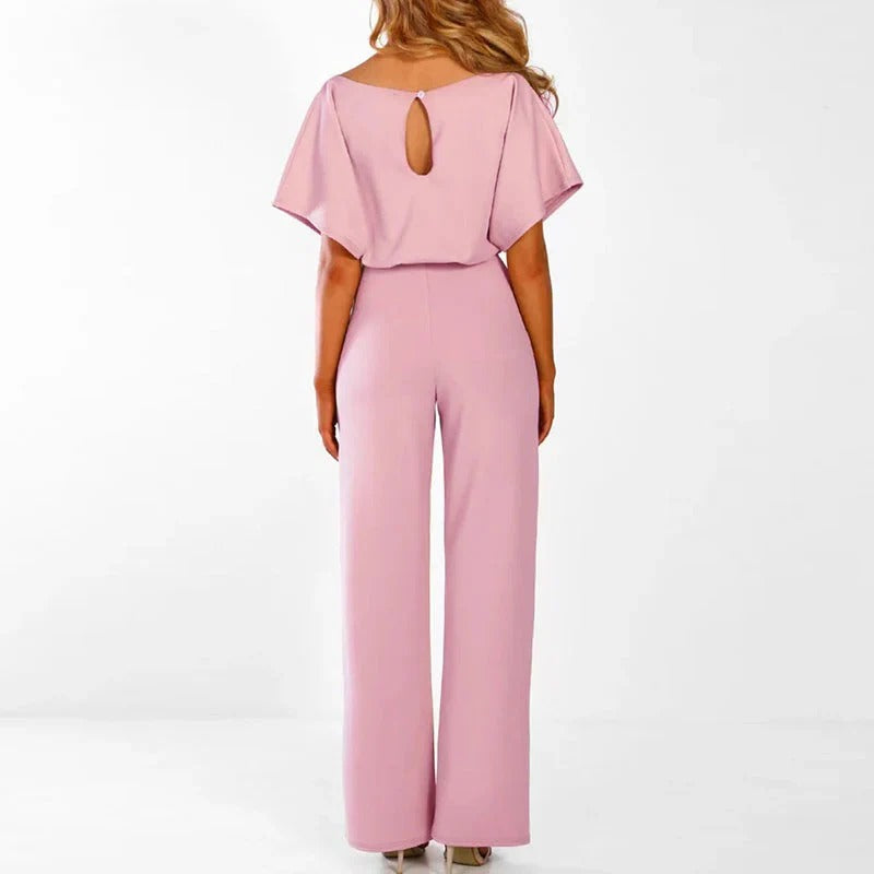 [Hometech] Women's Jumpsuit Outfit, Solid Color Jumpsuit