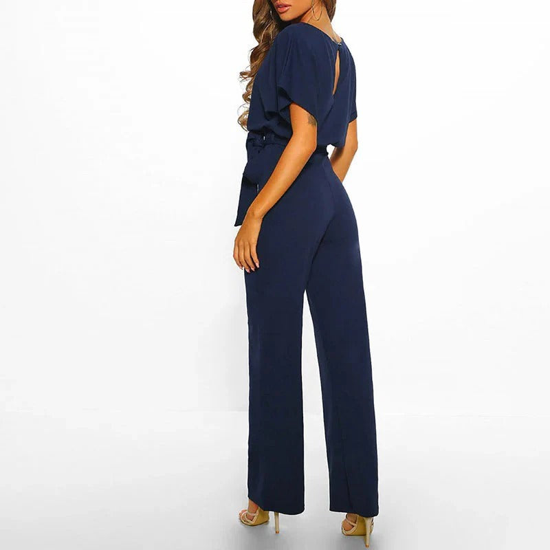 [Hometech] Women's Jumpsuit Outfit, Solid Color Jumpsuit