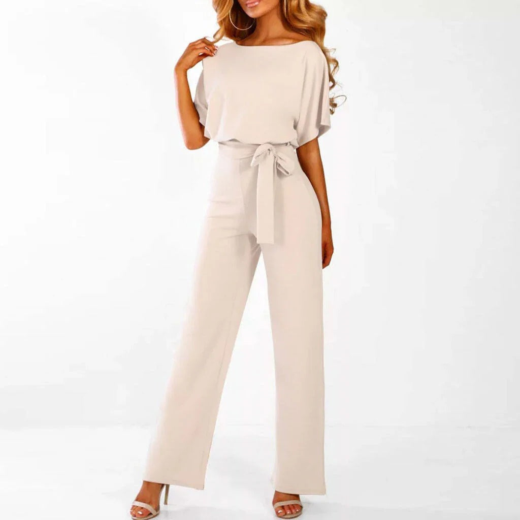 [Hometech] Women's Jumpsuit Outfit, Solid Color Jumpsuit