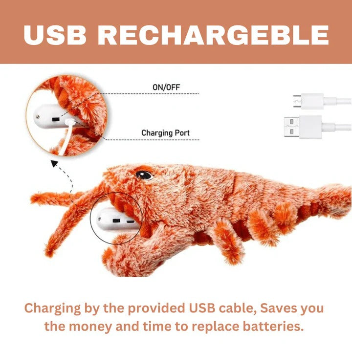 [Hometech] Floppy Lobster Dog Toy, Interactive Pet Toy