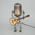 [Hometech] Metal Robot Desk Lamp, Guitar and Microphone Design