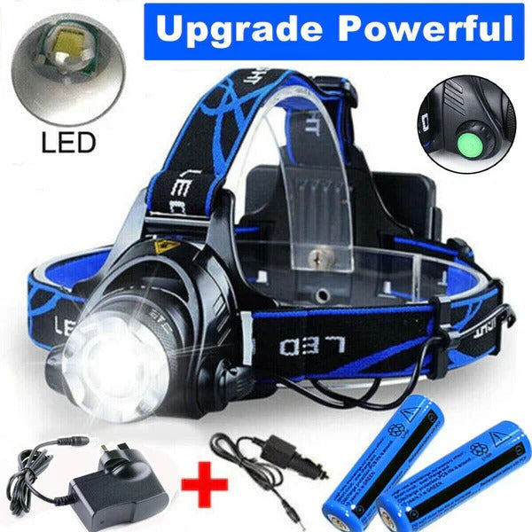 [Hometech] Rechargeable LED Headlamp with Adjustable Beam