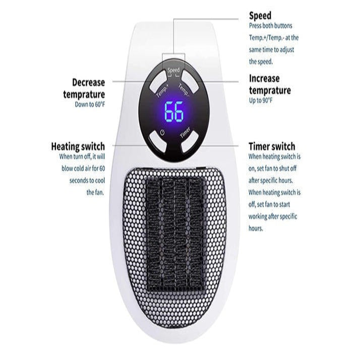 [Hometech] Portable Electric Heating Device