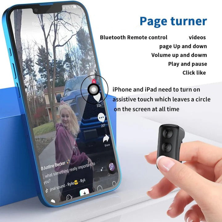 [Hometech] Bluetooth Scrolling Ring Remote Control for Smartphones